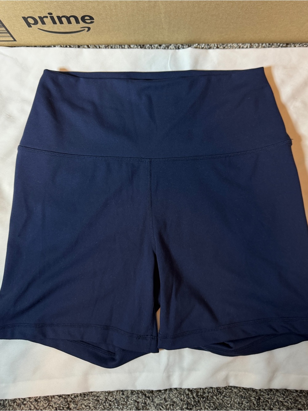 Yogalicious Navy High-Rise Bike Shorts